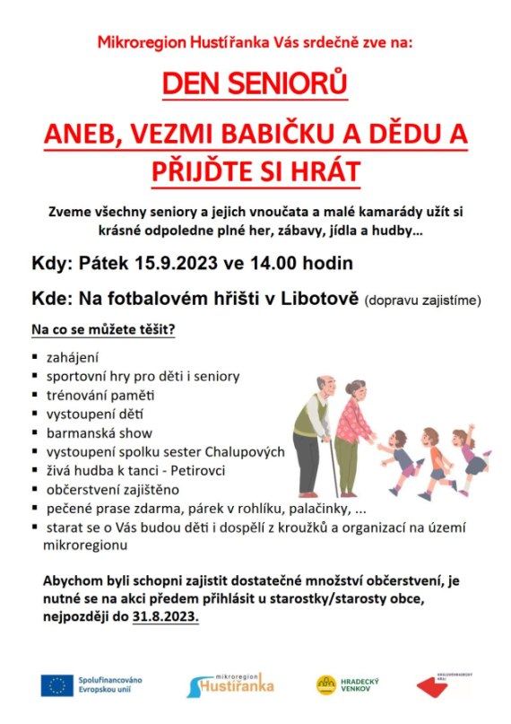 Sen seniorů -vezmi babičku a dědu a přijďte si hrát