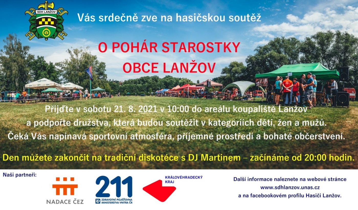 Hasičská soutěž o pohár starostky obce Lanžov
